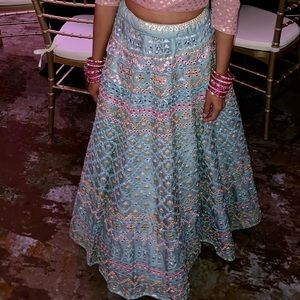 Light blue lehenga